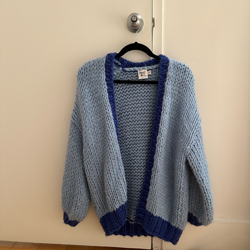 Princess Polly Blue Chunky Cardigan
